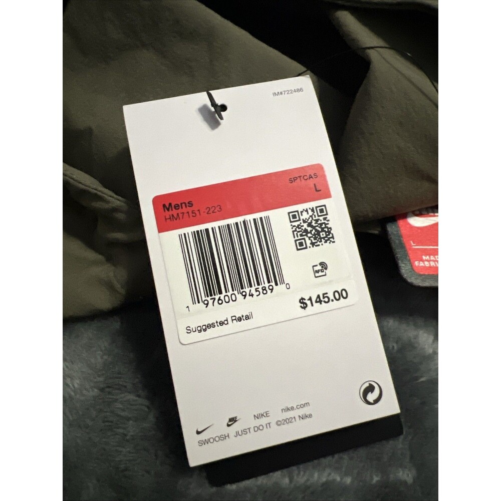 LARGE Nike Tech Men's Woven Jacket (Medium Olive/Medium Olive/Black) - Picture 2 of 9